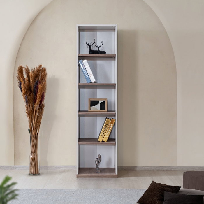 Hanah Home Milano Estantería Blanco y Marrón